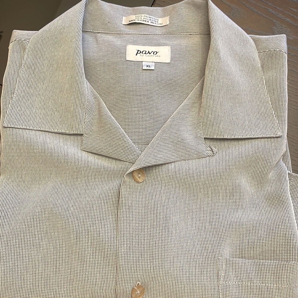 Pavo by Lastrada MENS button down shirt Oxford weave size XL GREY